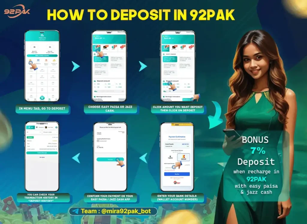 92 pak deposit